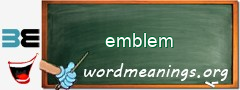 WordMeaning blackboard for emblem